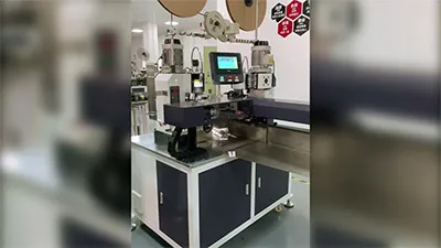 Máy ép dập đầu cos hai đầu và mạ thiếc một đầu tự động cho cáp dẹt RH-08CC